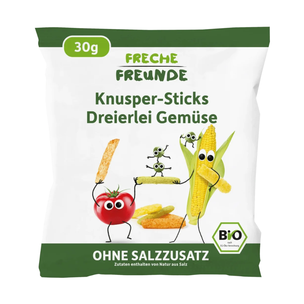 Freche Freunde Children's Snack Crunchy Sticks with Three Kinds of Vegetables