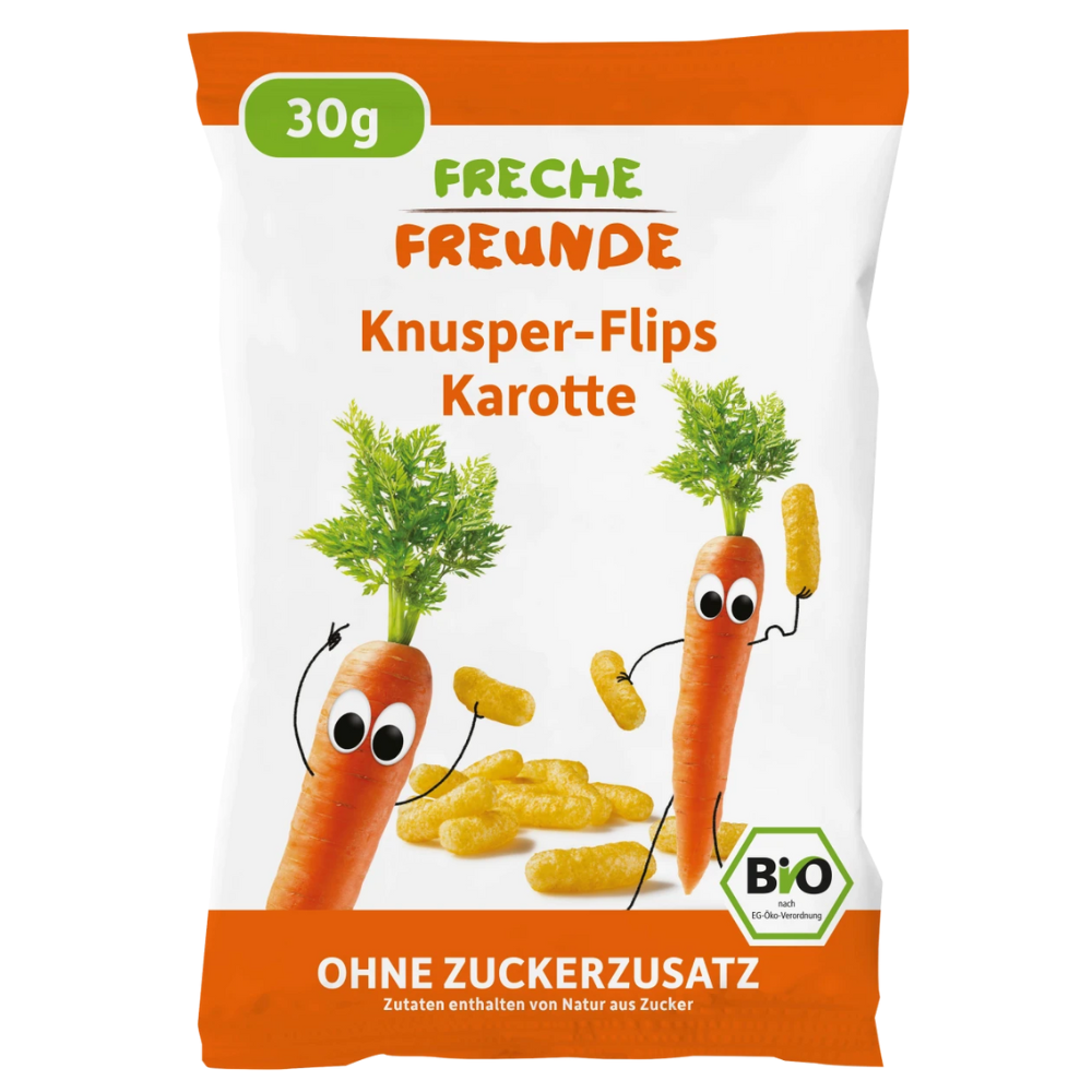 Freche Freunde Children's Snack Crispy-Flips Carrot