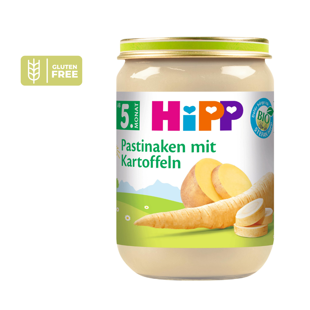 HiPP Organic Vegetable Mix White Carrot Parsnips and Potatoes Puree Jar