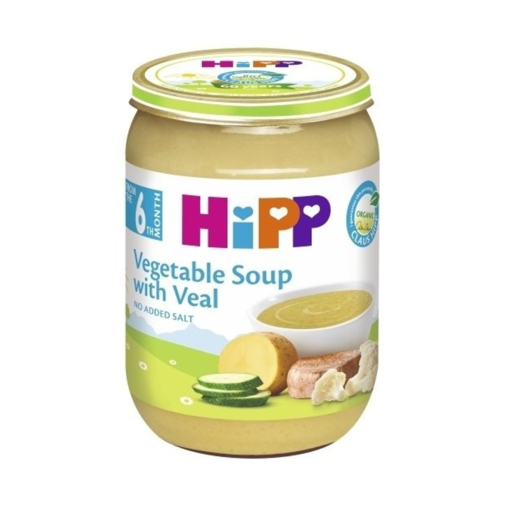  HiPP Organic Vegetable Soup with Veal Jar
