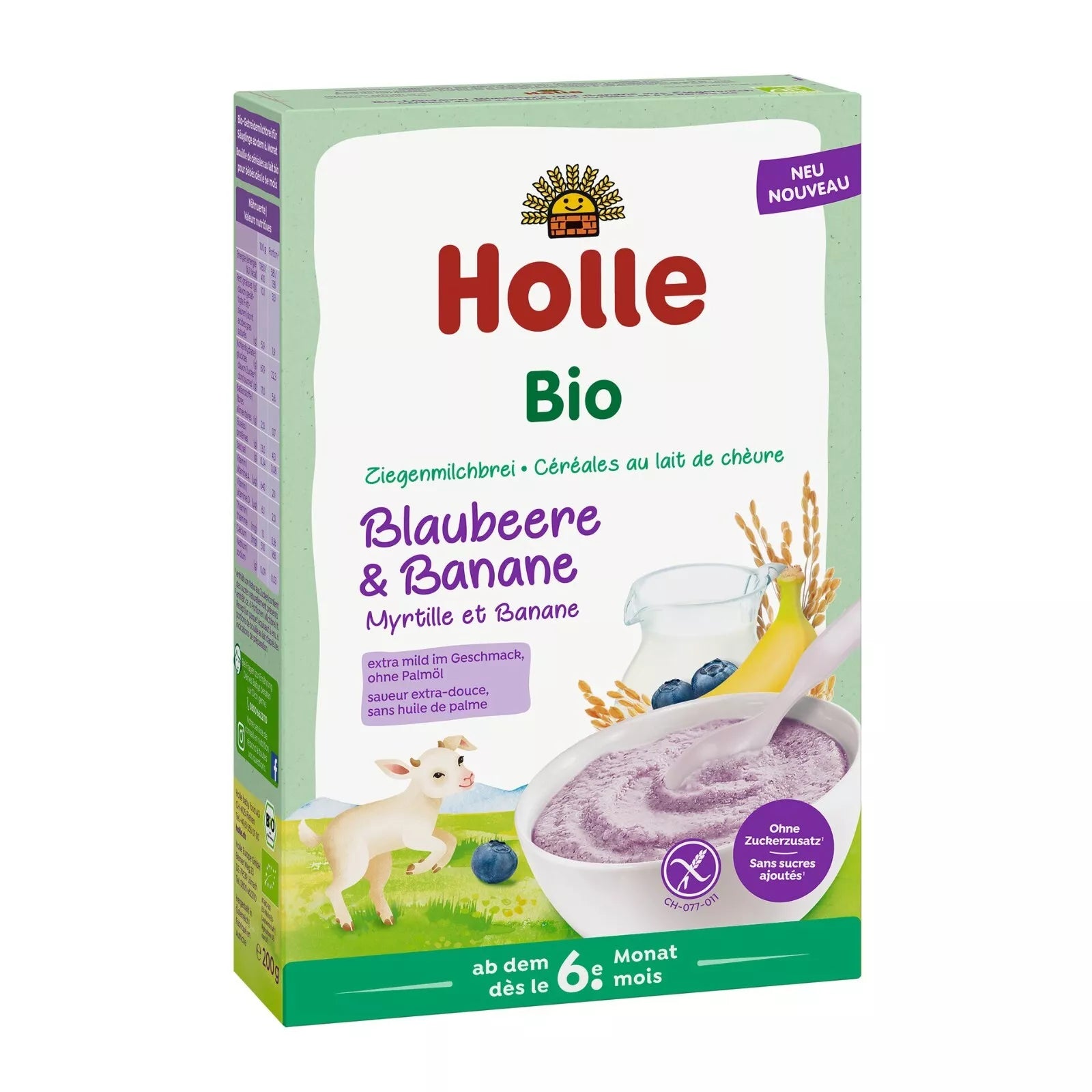 Holle Organic Goat's Milk Blueberry and Banana Porridge