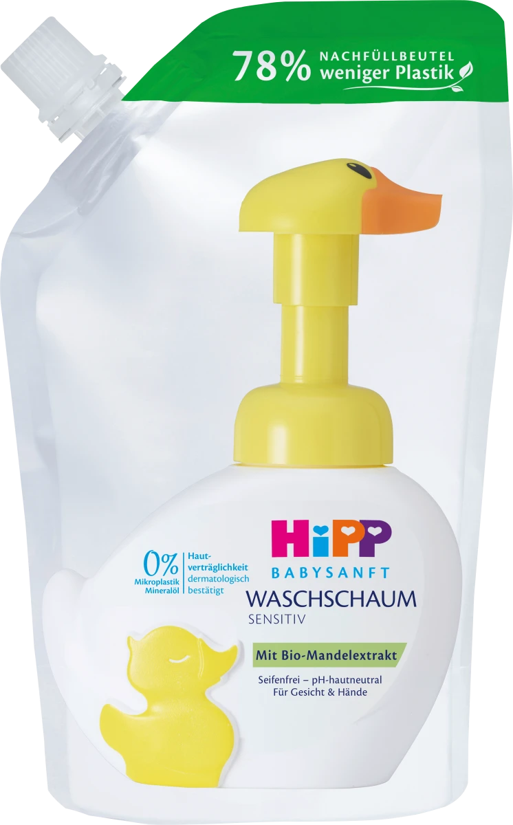 Hipp Baby Soft Face and Hand Washing Foam 250ml with Extra Refill 250ml - 0