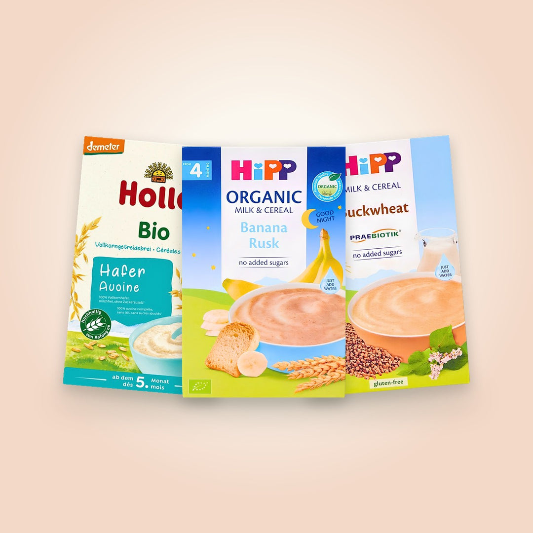 Organic baby porridge and cereal from HiPP and Holle