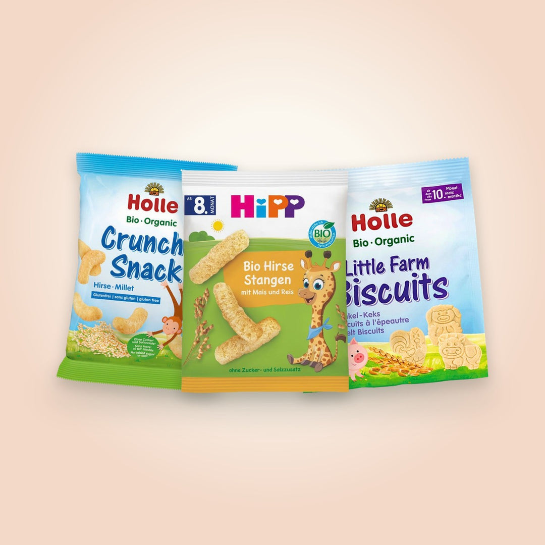 Organic baby snacks and biscuits from HiPP and Holle