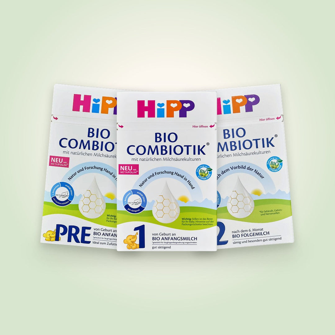 HiPP German cow milk formula: Pre, Stage 1 and Stage 2