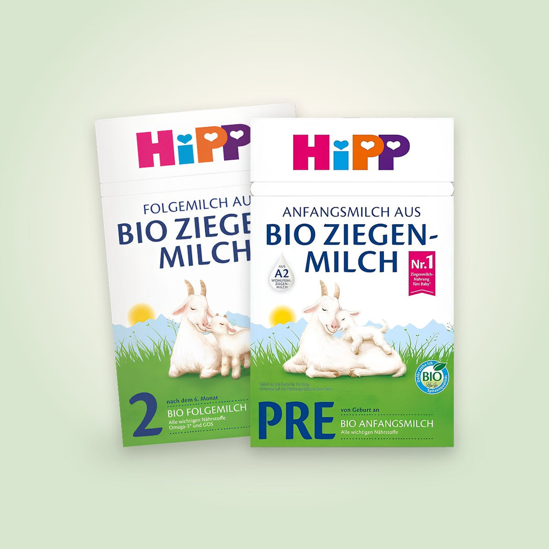 HiPP German goat milk formula, Pre and Stage 2