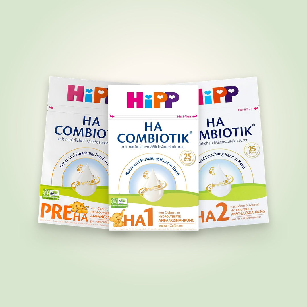 HiPP HA hypoallergenic formula: Pre, Stage 1 and Stage 2