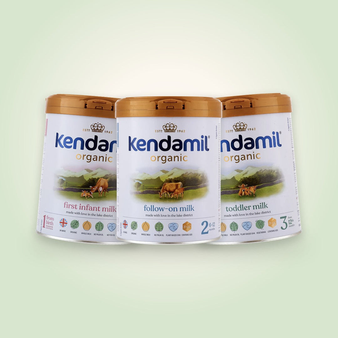 Kendamil Organic cow milk formula: Stage 1, Stage 2 and Stage 3