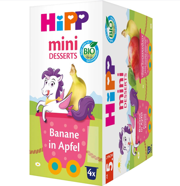 HiPP Fruit Mini-Desert -16 Sealed Cups - Blueberry Pomegranate Peach Banana Pear Apple
