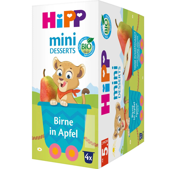 HiPP Fruit Mini-Desert -16 Sealed Cups - Blueberry Pomegranate Peach Banana Pear Apple