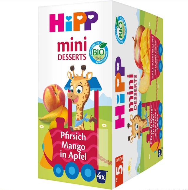 HiPP Fruit Mini-Desert -16 Sealed Cups - Blueberry Pomegranate Peach Banana Pear Apple