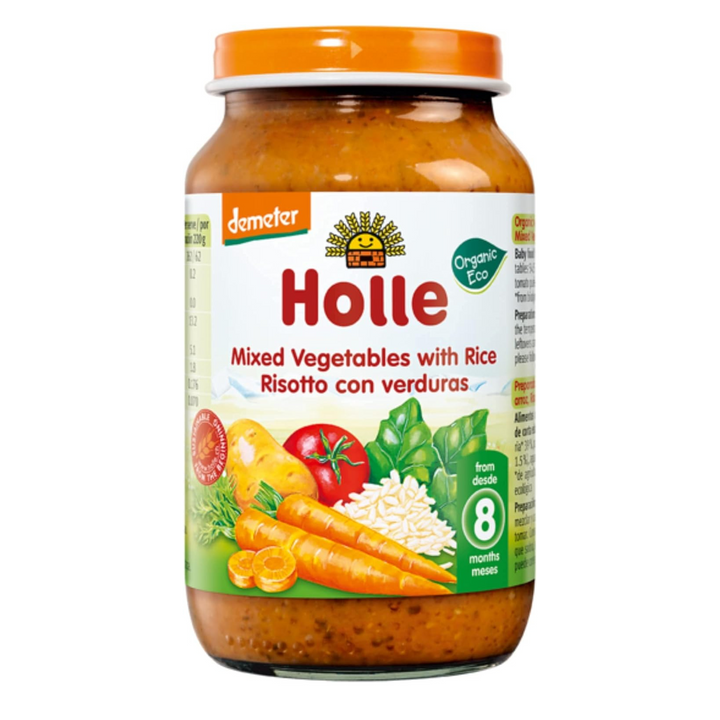 Holle organic Mixed Vegetables with Rice Puree 220 g (2 Jars)