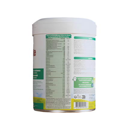 Holle Goat Dutch Stage 4 800g nutrition facts label and vitamin mineral content