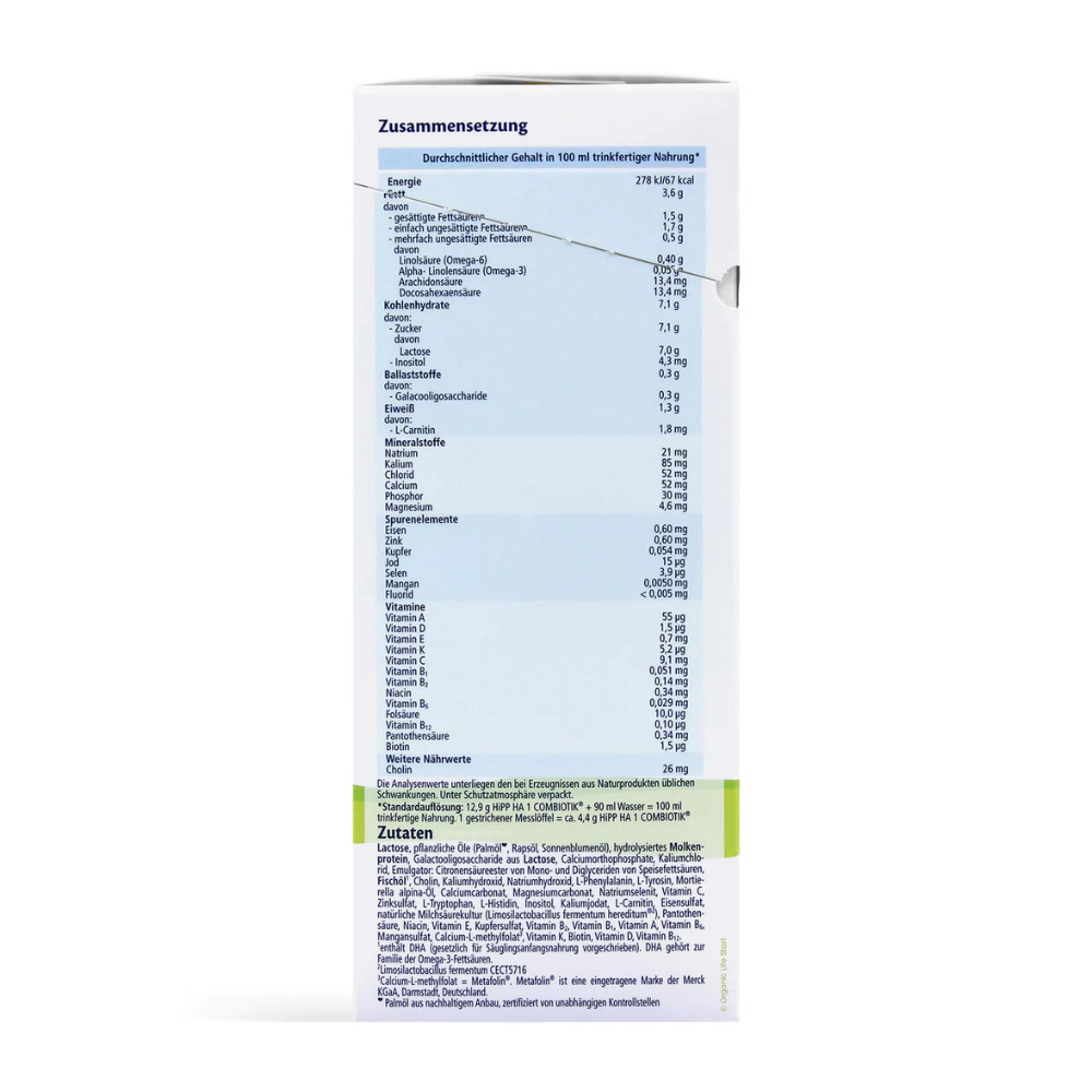 HiPP HA1 Combiotik Formula with Hydrolyzed Protein