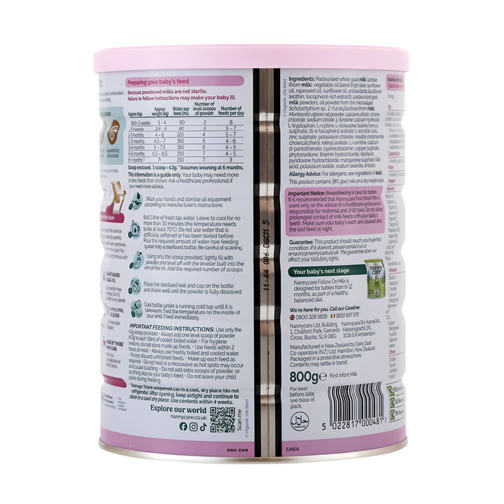 Nannycare Stage 1 First Infant Milk