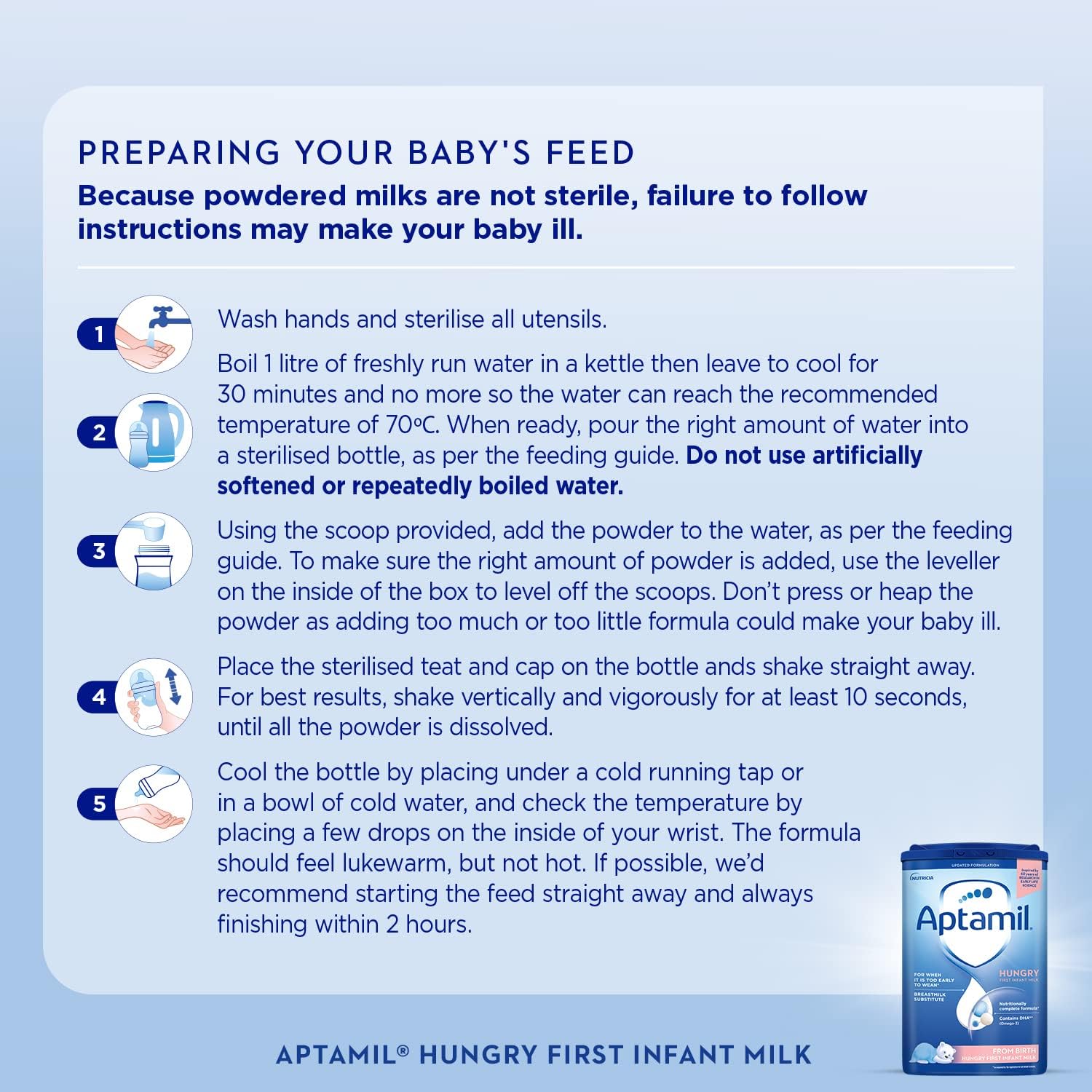 Aptamil Hungry First Infant Formula From Birth 800 g Bonpek Baby