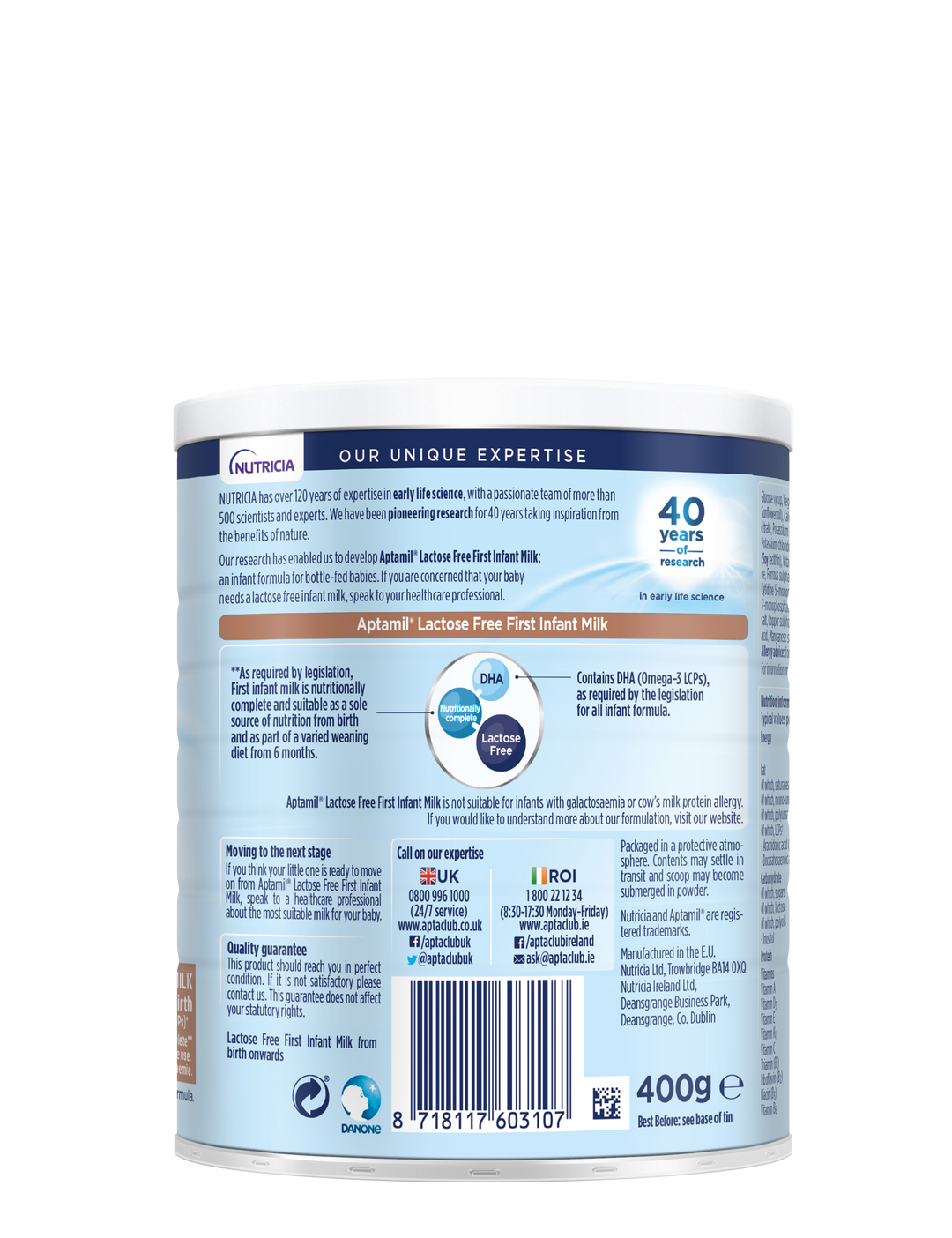 Aptamil Lactose Free First Infant Milk 400g