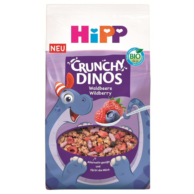 HiPP Children’s Muesli Crunchy Dinos Wild Berry 300 g Box