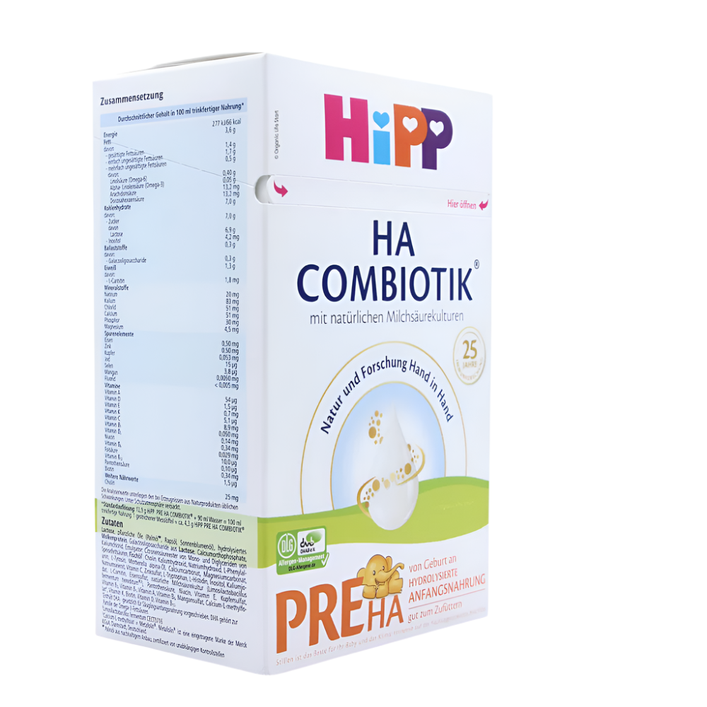 HiPP HA Pre Hypoallergenic hydrolyzed formula for 0 to 6 months