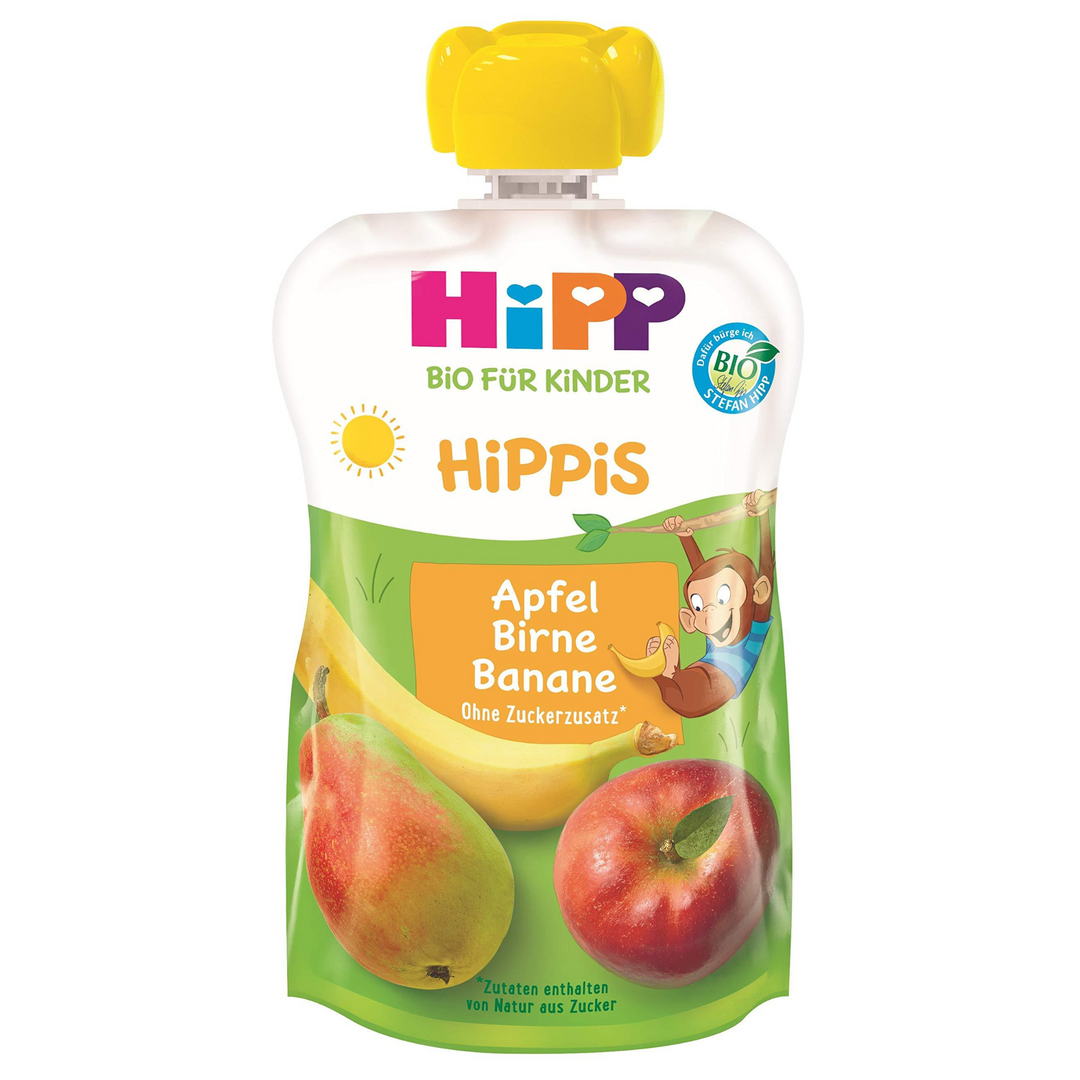 HiPP Hippis Apple Pear Banana Puree Pouch