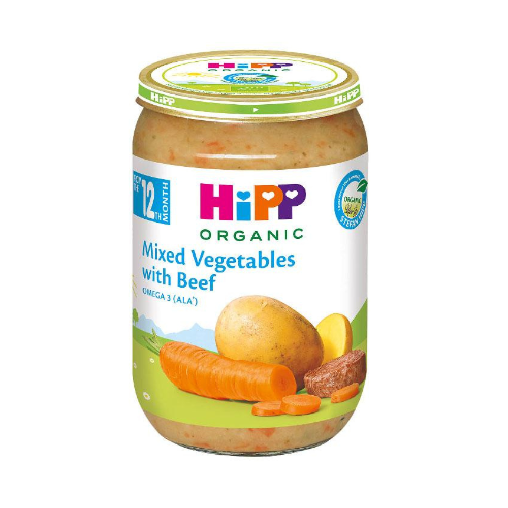 HiPP Mixed Vegetables With Beef Puree Jar