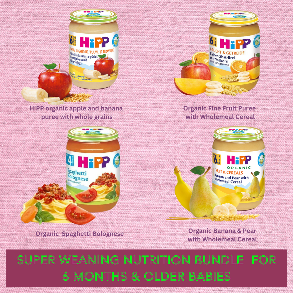 HiPP Organic Baby Weaning Food Bundle - 4 Jars