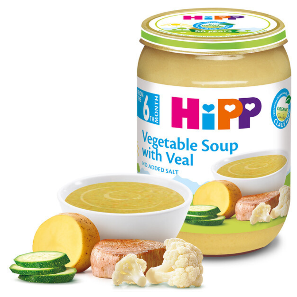  HiPP Organic Vegetable Soup with Veal Jar