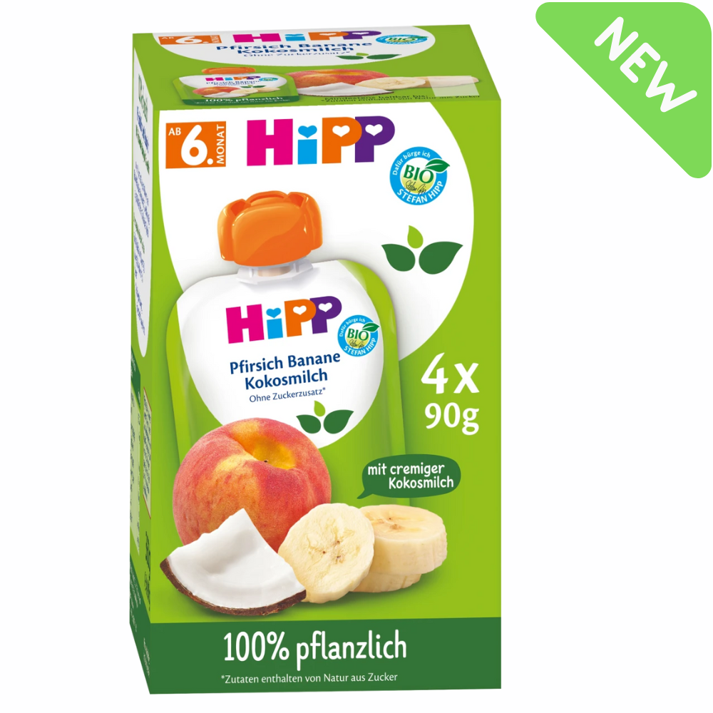 Hipp Organic Fruit Smoothy Pouch with Coconut Water - 4 Pouches