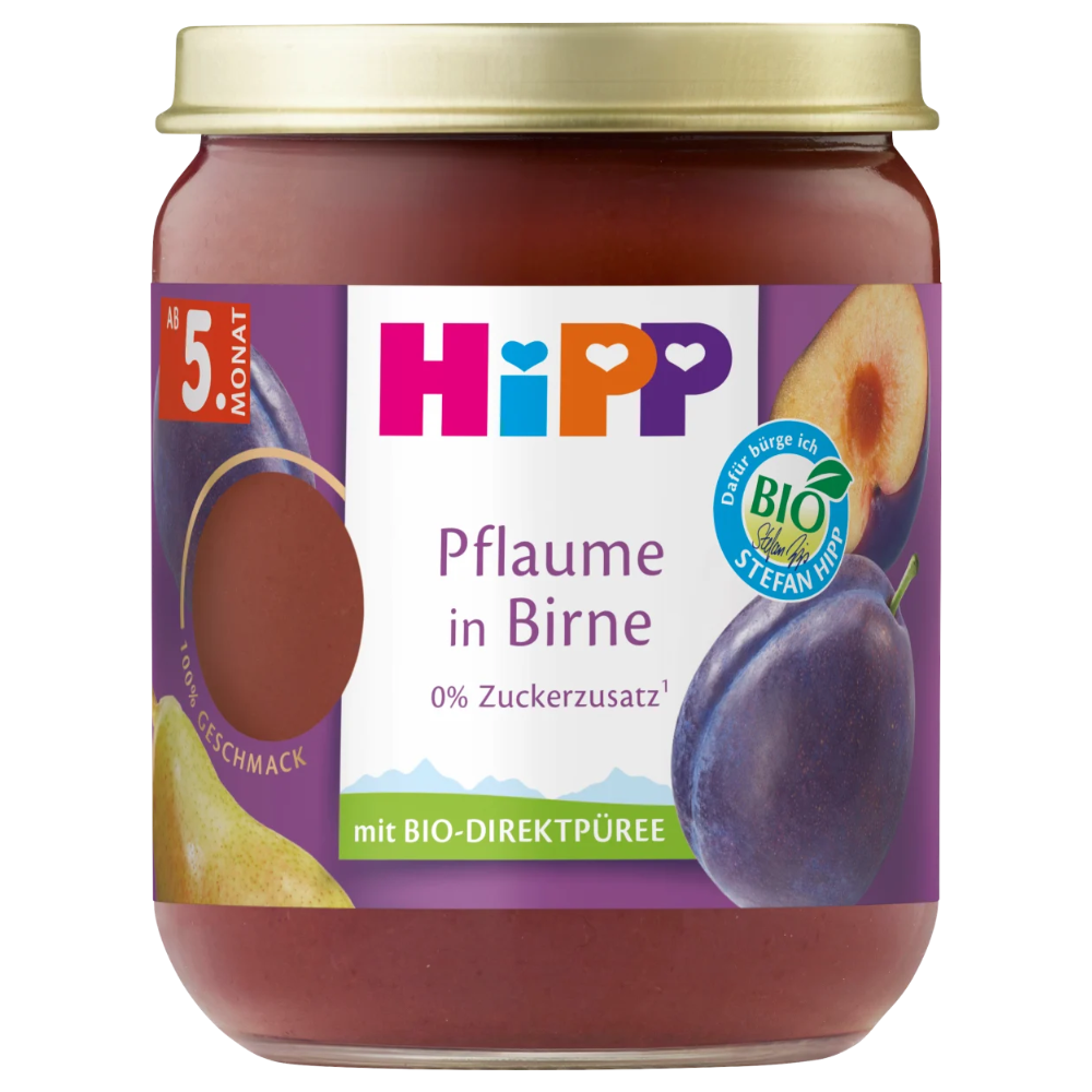 HiPP Organic Plum & Pear Puree Jar
