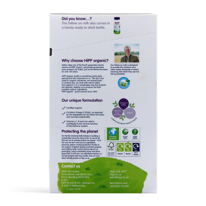 HiPP stage 2 UK baby formula