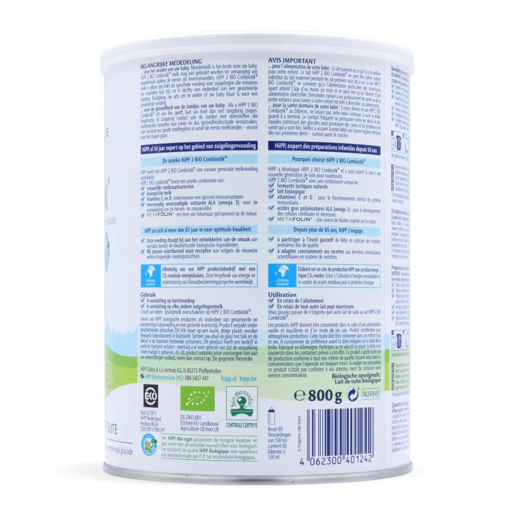 HiPP Dutch Stage 2 Combiotik Organic Formula – 6+ Months | Bio Follow-On Milk