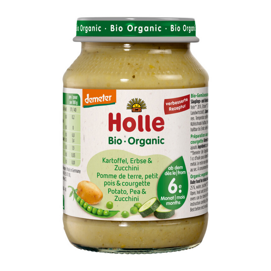 Holle Potatoes, Peas and Zucchini Puree 190 g