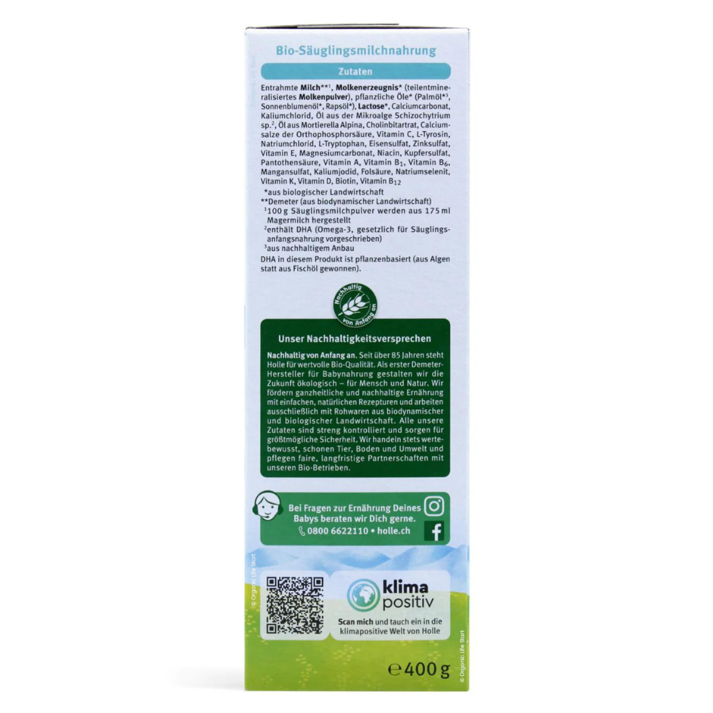 Holle Stage 1 Organic Formula - Holle 1