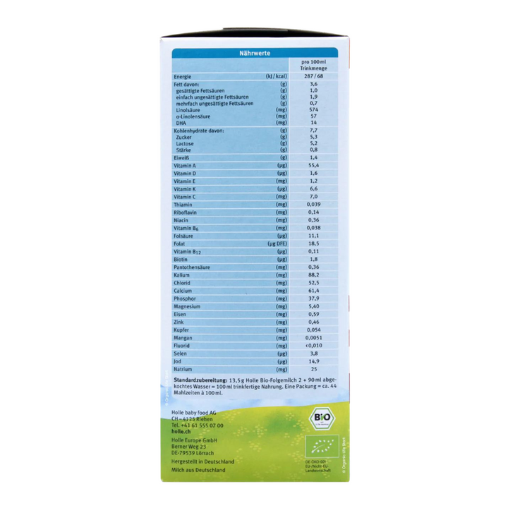 Holle stage 2 formula