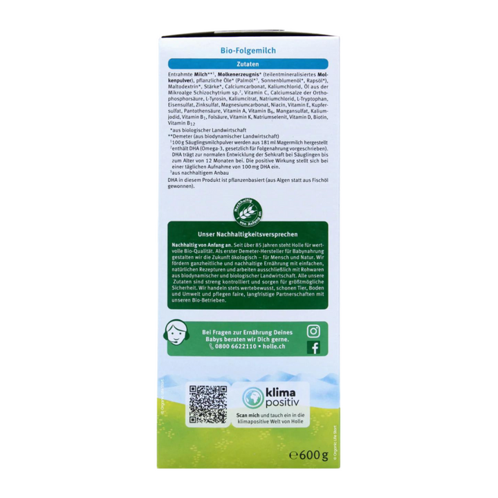 Holle stage 3 organic formula