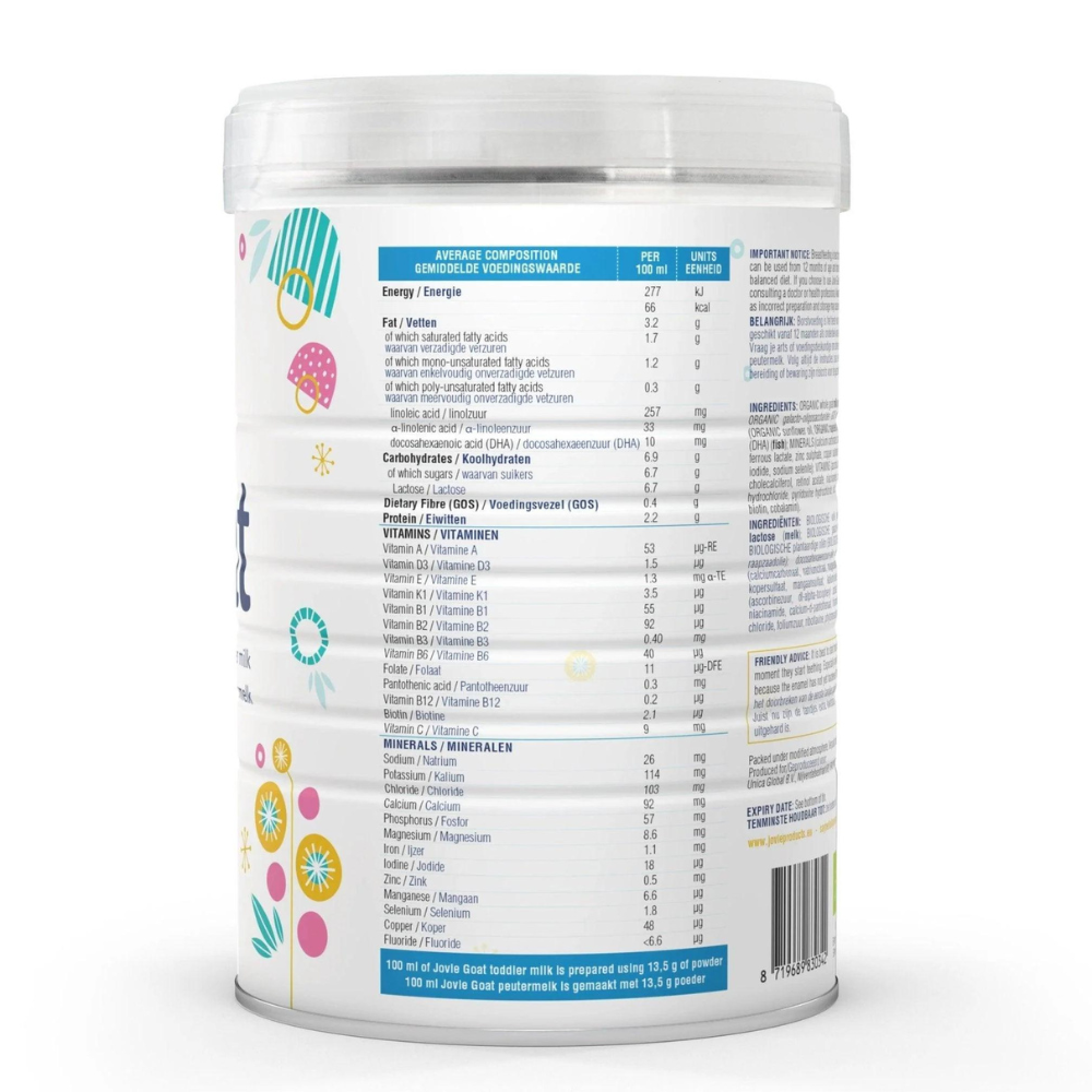 Jovie Goat milk toddler formula stage 3
