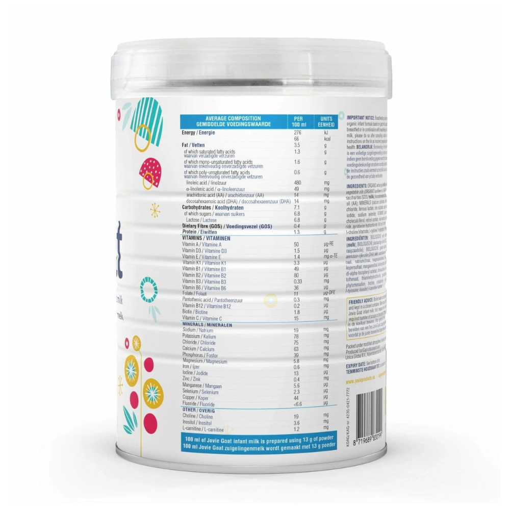 jovie stage 1 goats milk formula