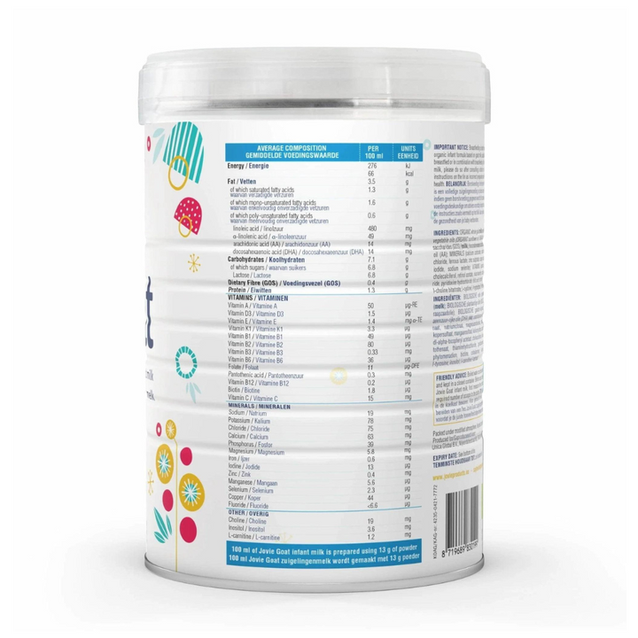 jovie stage 1 goats milk formula