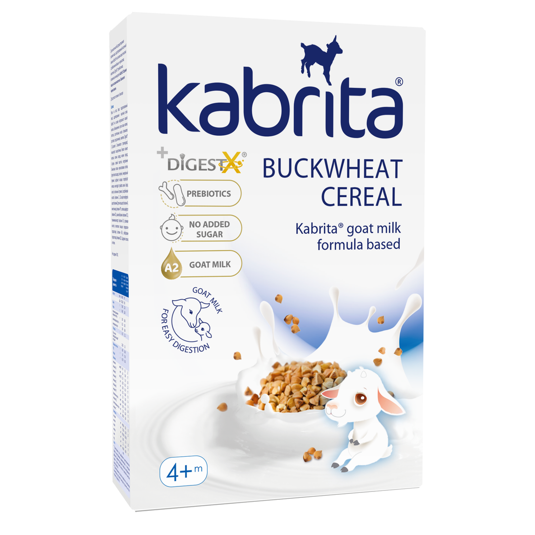 Kabrita Buckwheat Baby Cereal with Goat Milk 180g box front