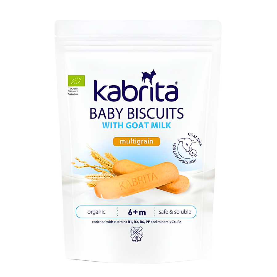 Kabrita Multigrain Baby Biscuits with Goat Milk 115g front packaging