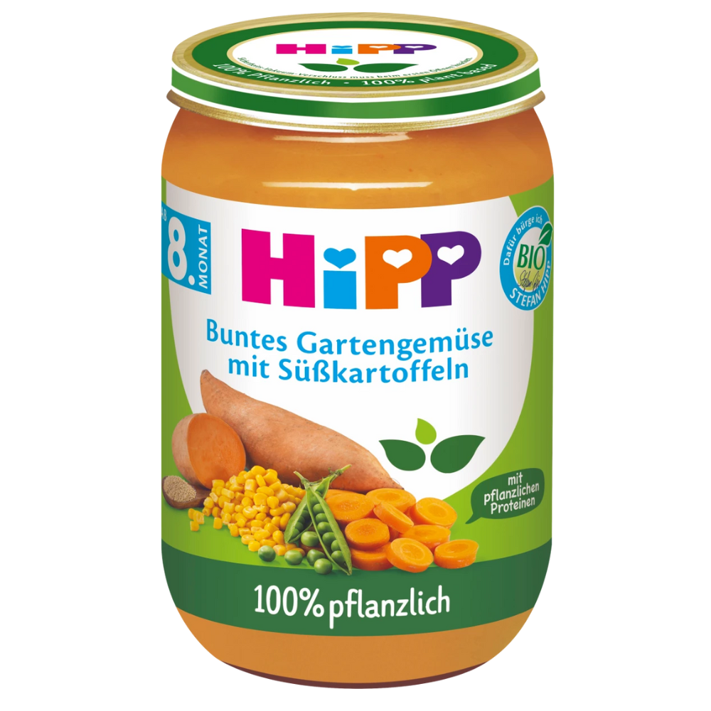 HiPP Colorful Garden Vegetables with Sweet Potatoes Puree Jar - 0
