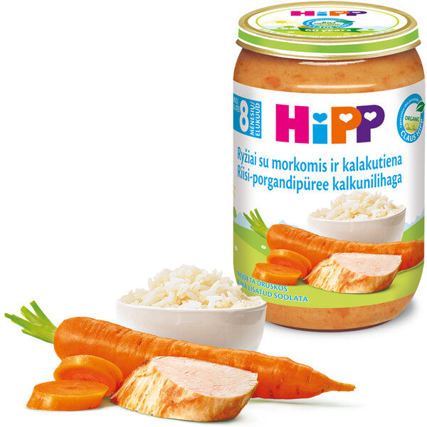 HiPP organic puree "Rice with carrots and turkey"