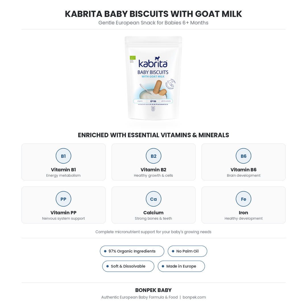 Kabrita Baby Biscuit with Goat Milk Infographic.