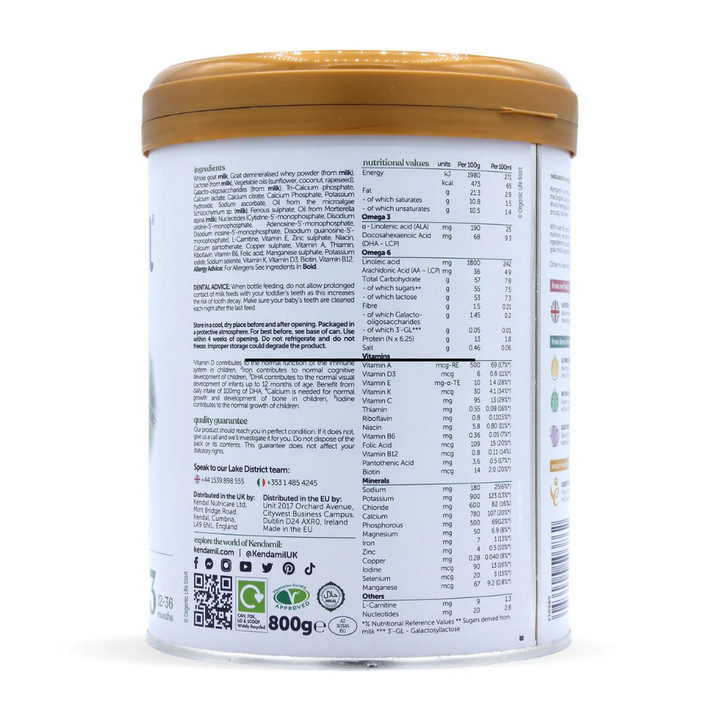 Kendamil Stage 3 Toddler Goat Milk - 800 g