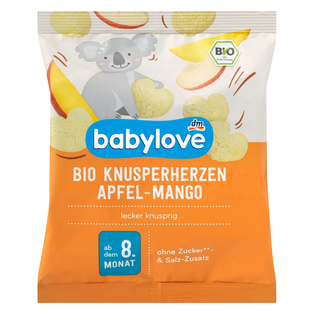 BabyLove Baby Crunchy Hearts Snack  Apple-Mango-1