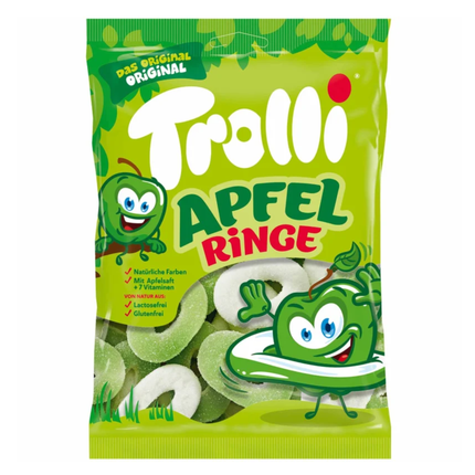 trolli green apple sour gummy rings