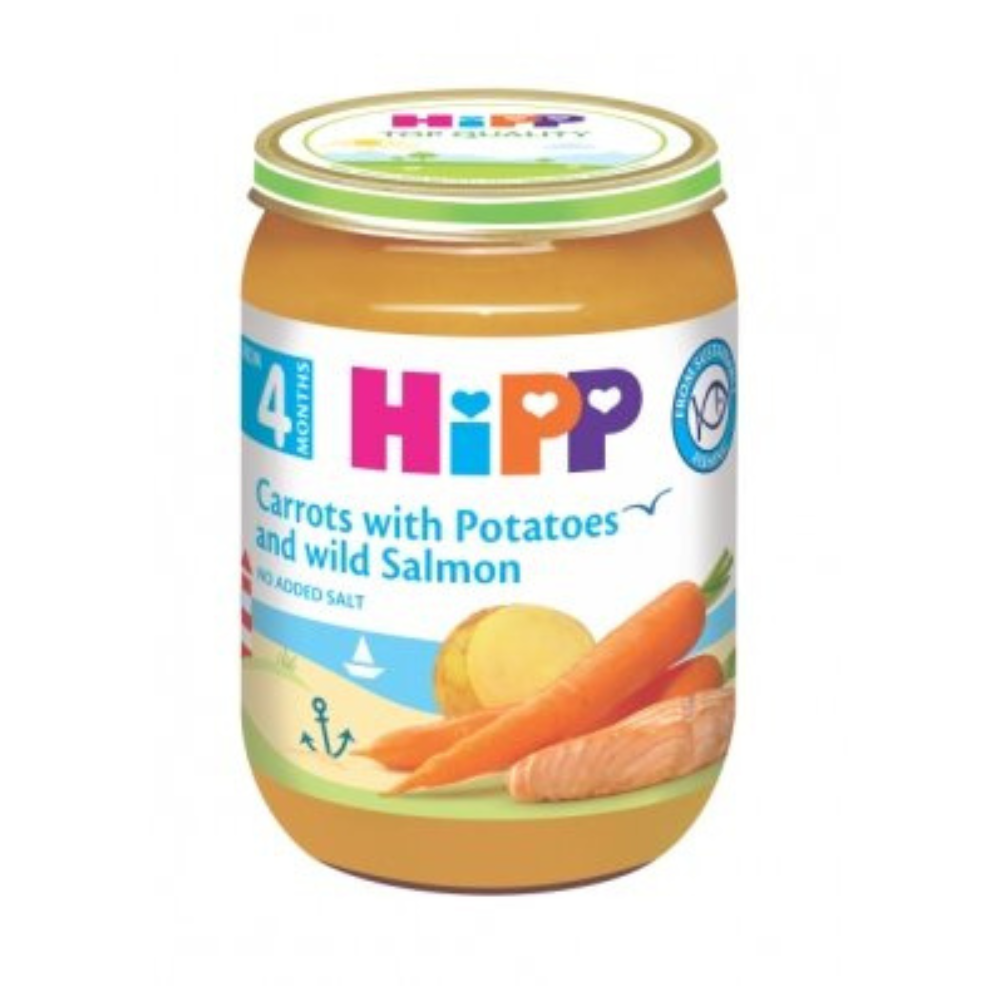 HiPP Carrots With Potatoes And Wild Salmon Puree Jar