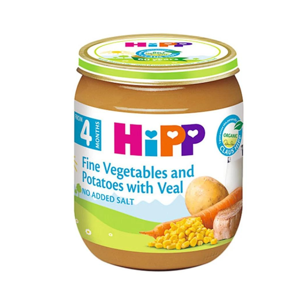 HiPP Fine Vegetables Potatoes With Veal Puree Jar