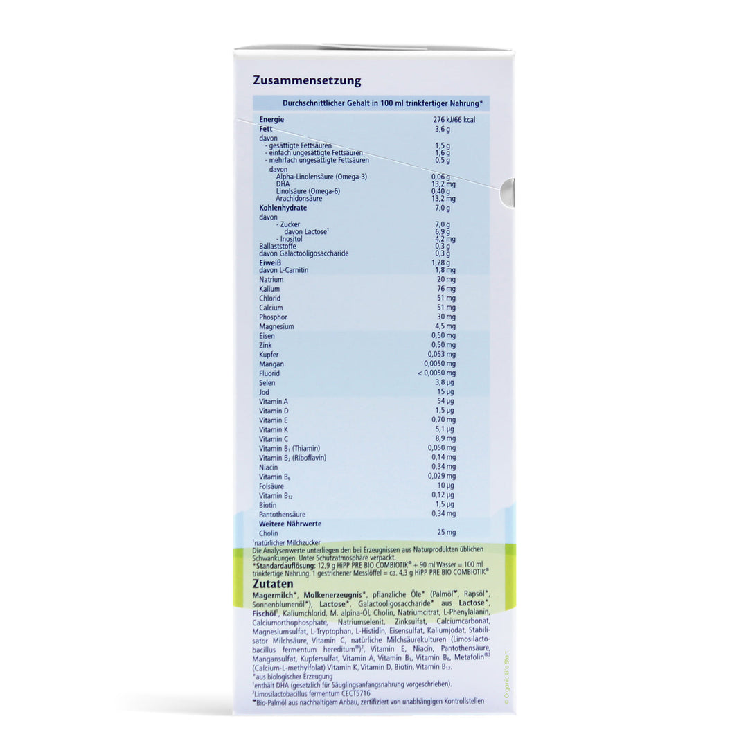 Hipp Pre Bio Combiotic Organic Baby Formula