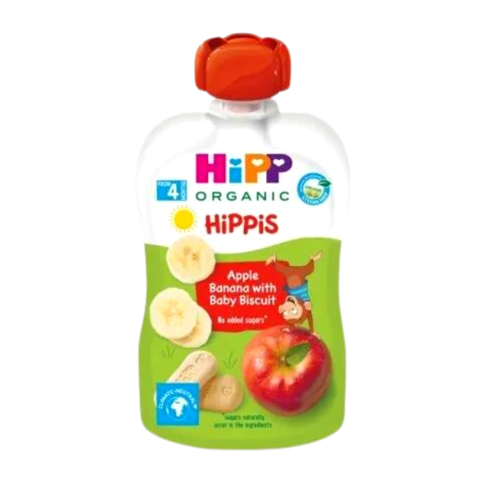 HiPP Hippis Apple Banana & Baby Biscuit Puree